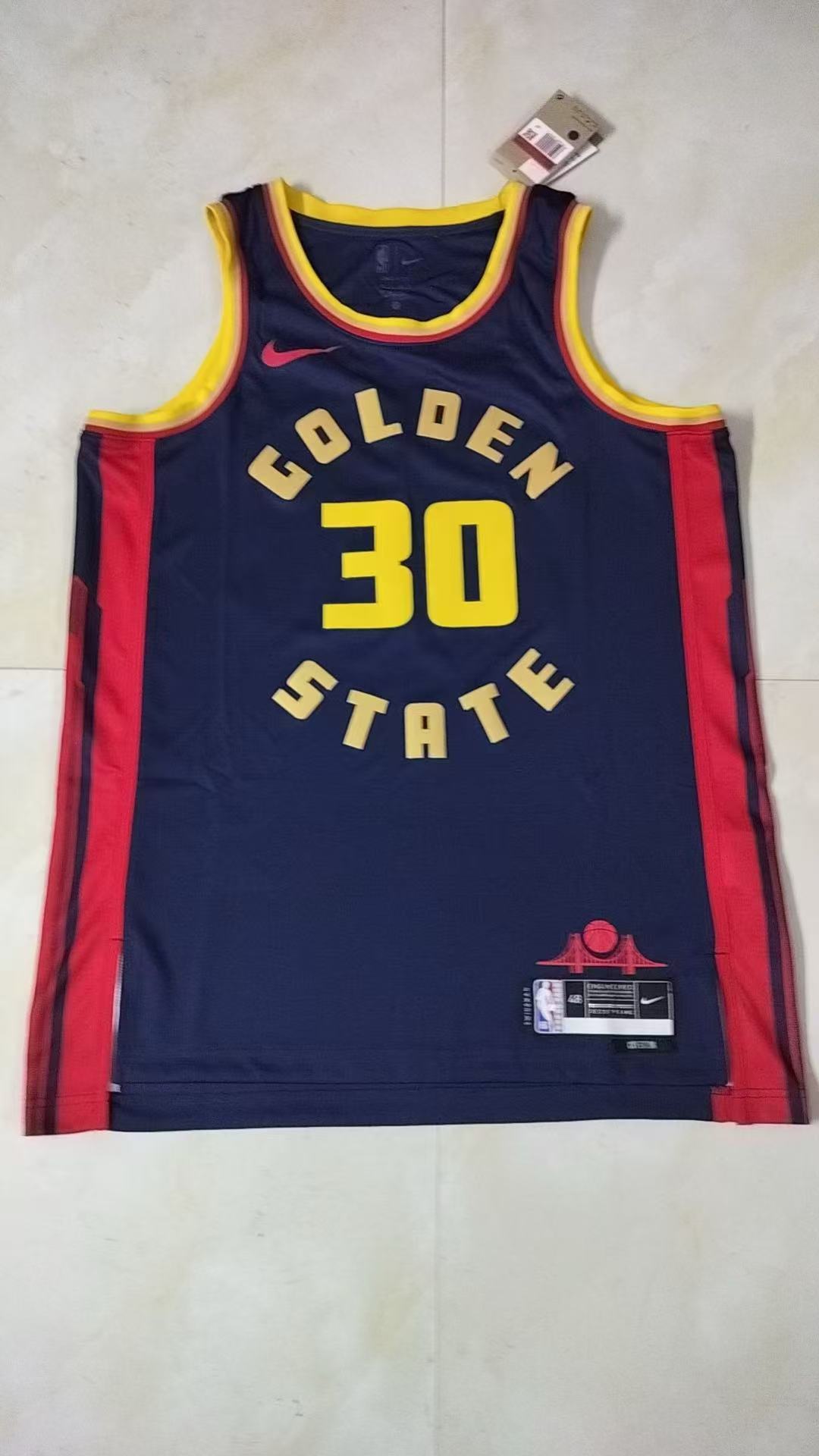 Men Golden State Warriors 30 Curry Blue Nike NBA 2024-25 Season Jerseys->golden state warriors->NBA Jersey